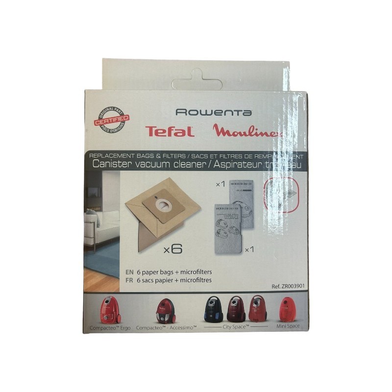 Worki papierowe + filtr do odkurzacza ZR003901